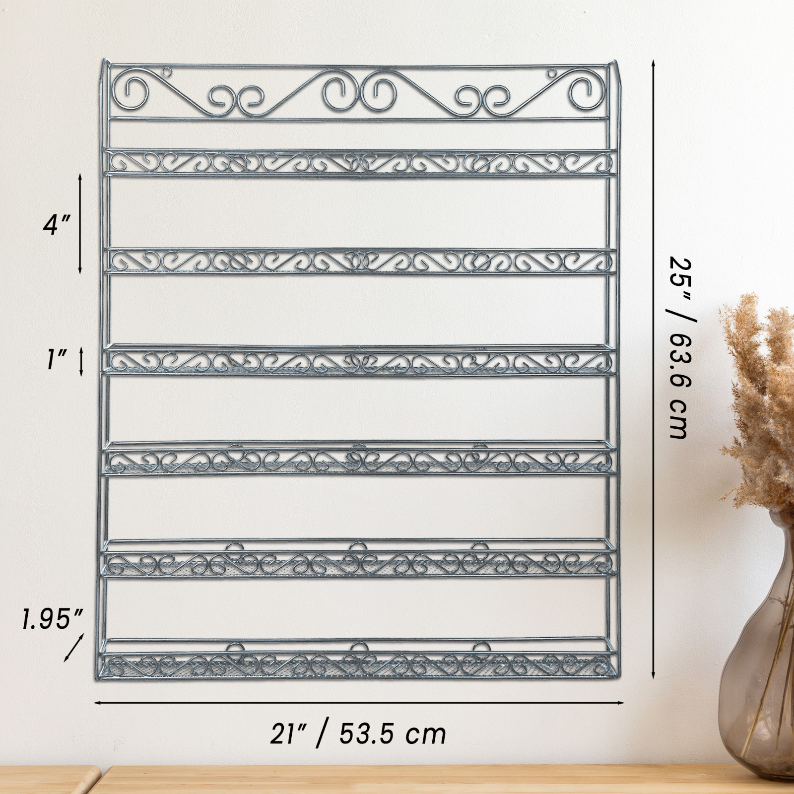 Metal Wire Nail Polish Display Organizer Wall Rack (Hold 90 to 100 Bottles) USA
