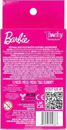 Townley Barbie Girls Press-On Nails