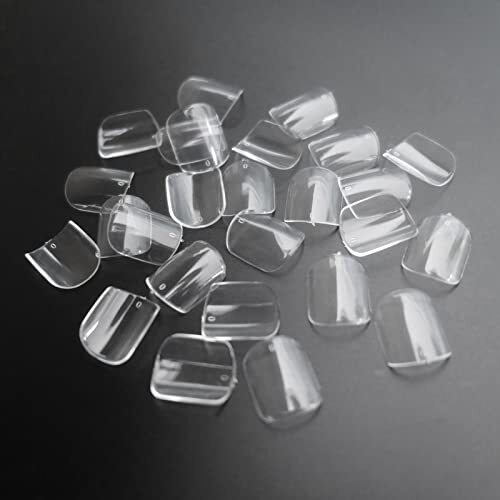 600pc Short Round Square Acrylic Nail Tips Full Cover Short Round Gel Tips