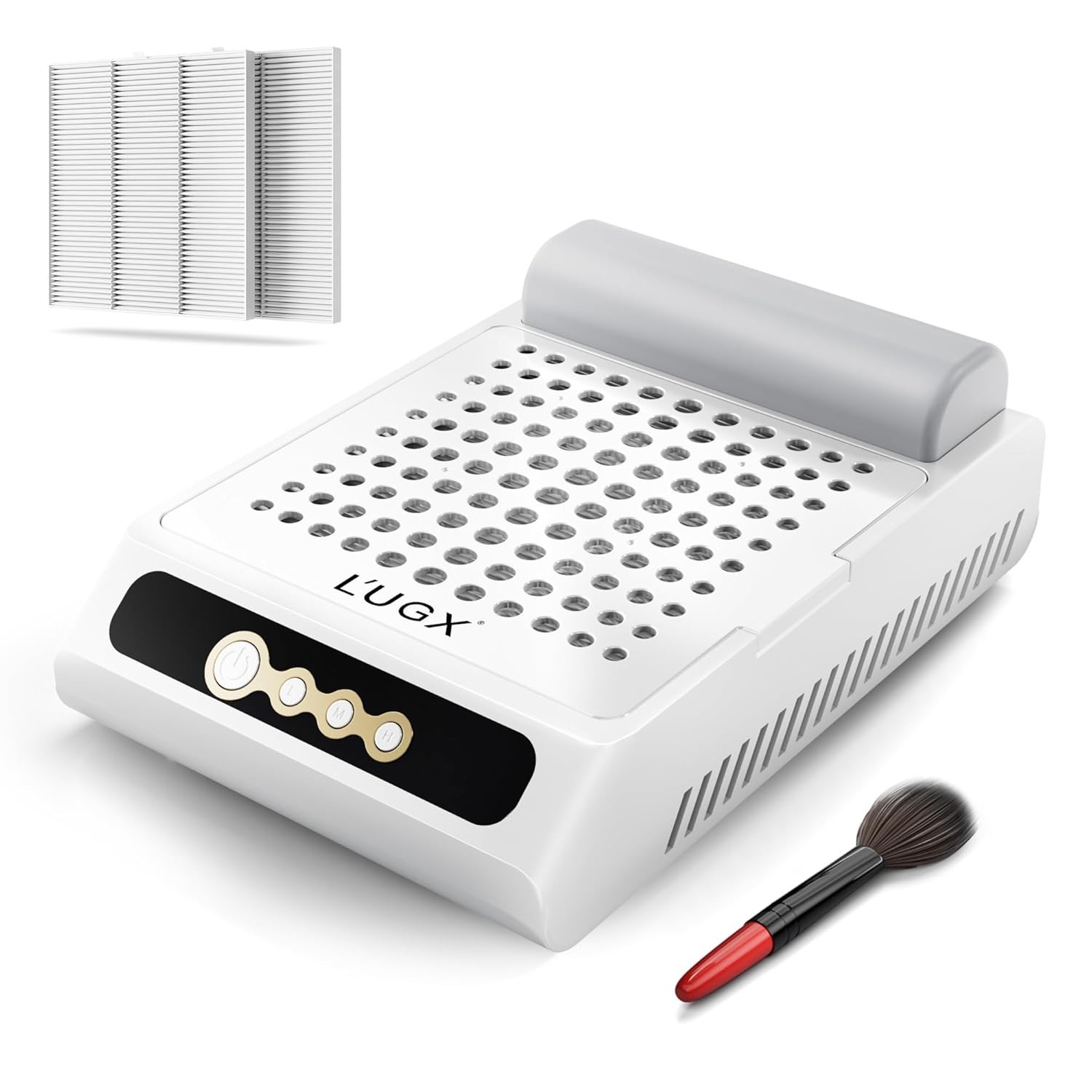 Portable Nail Dust Collector with Heat Dissipation & 2 Reusable Filters Included