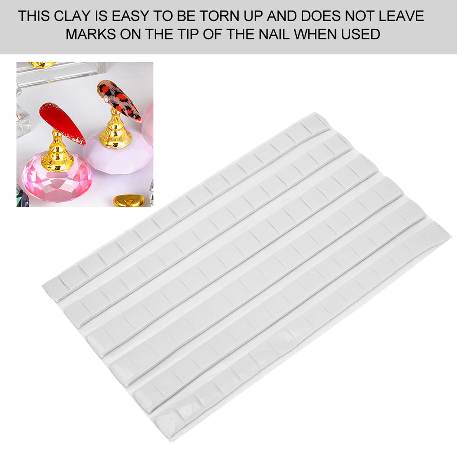 Nail Tip Display Stand Clay Nail Art Tool Decoration Fix Glue Manicure Clay SET