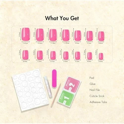 Teal Blue Press on Nails Medium Square, Soft Gel Fake Nails Short teal blue