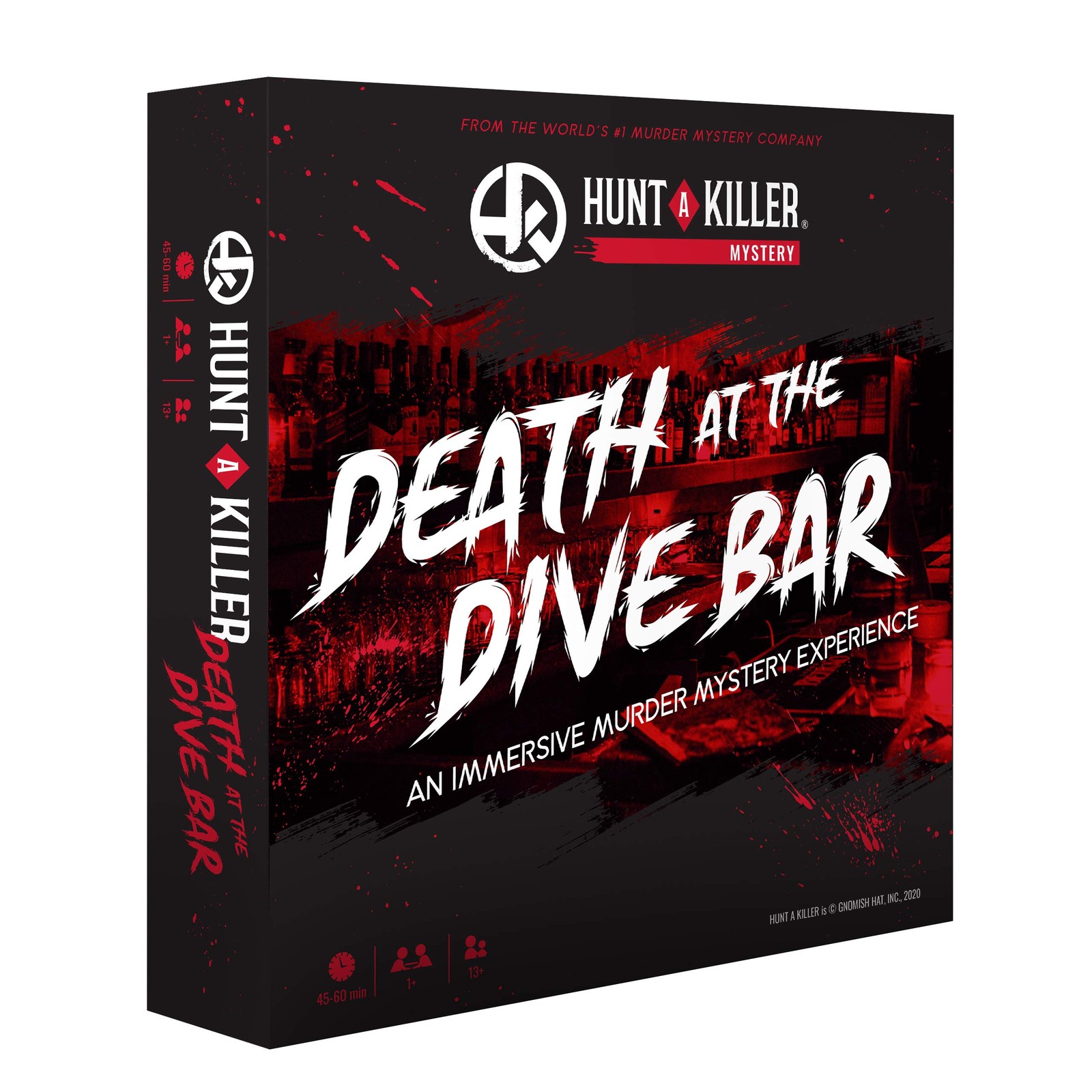 Hunt A Killer: Death At The Dive Bar, Solve a 10.5″ x 9.5″ x 2″, Multicolor