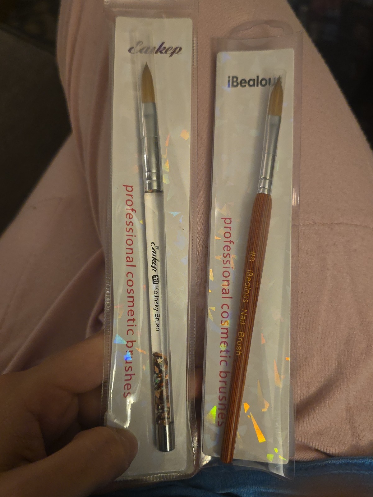 iBealous & Easkep Kolinsky Nail Brushes #8