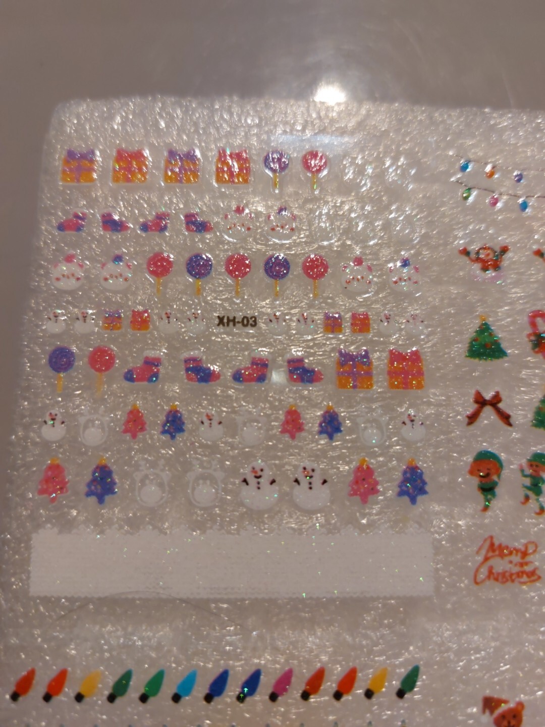 8 X Small Sheets Of Christmas Nail Art Stickers (Dn157) New