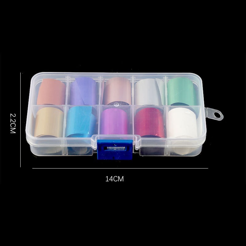 10 Colors Set Nail Art Foil Stickers Starry Sky Wrap Adhesive Tip Decal