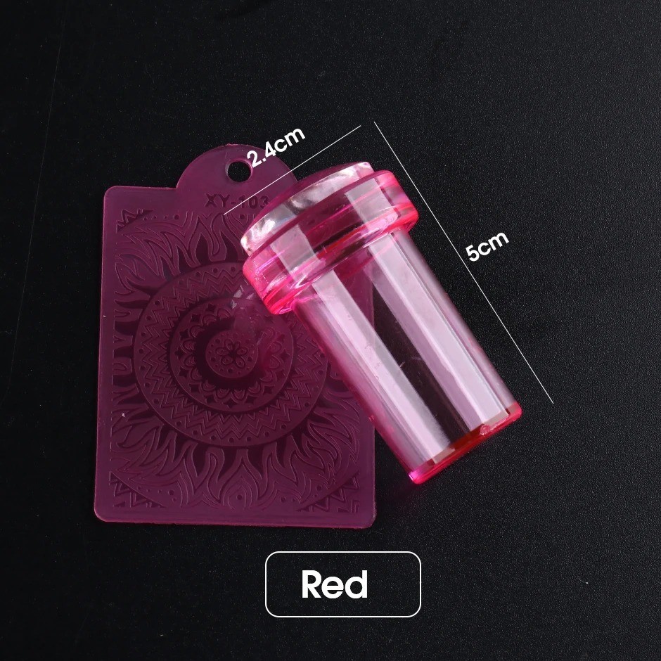 Transparent Silicone Nail Art Stamping Kit, French Design For Manicure Plate Too