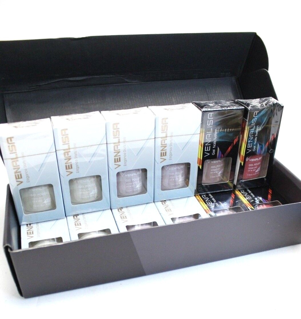 VENALISA Elegance Starts Here GEL NAILS SYSTEM – 12-Piece (701, 702, 58, 60)