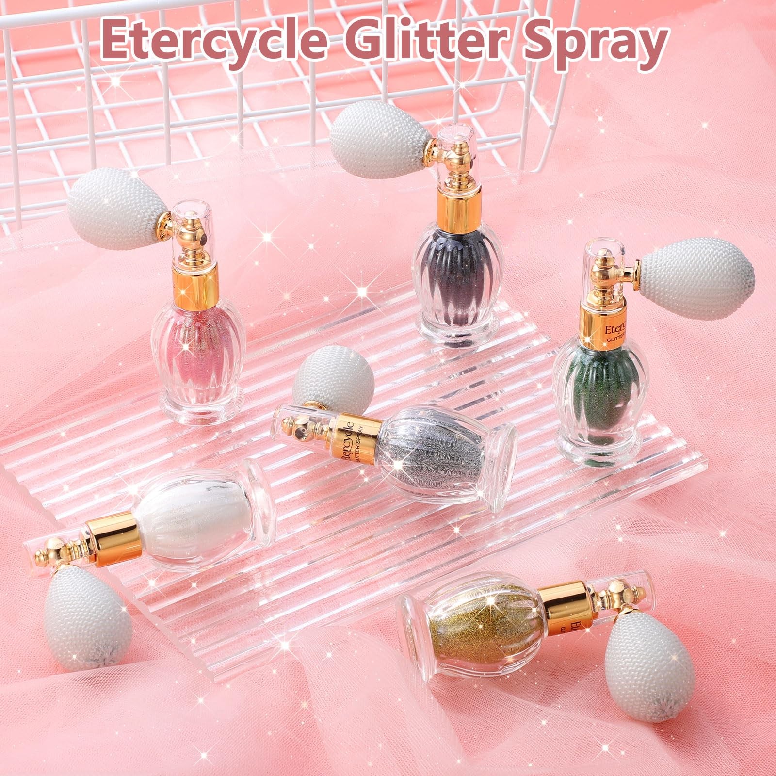 Hair Glitter Spray, Gold Body Glitter Spray Fine Face Shimmer Powder,