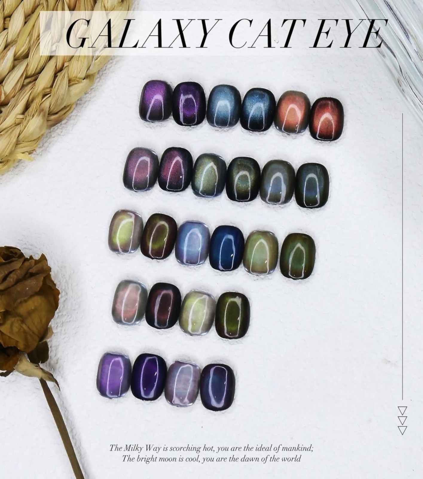 Galaxy Cat Eye Magnetic Gel Nail Polish – 13 Dazzling Shades