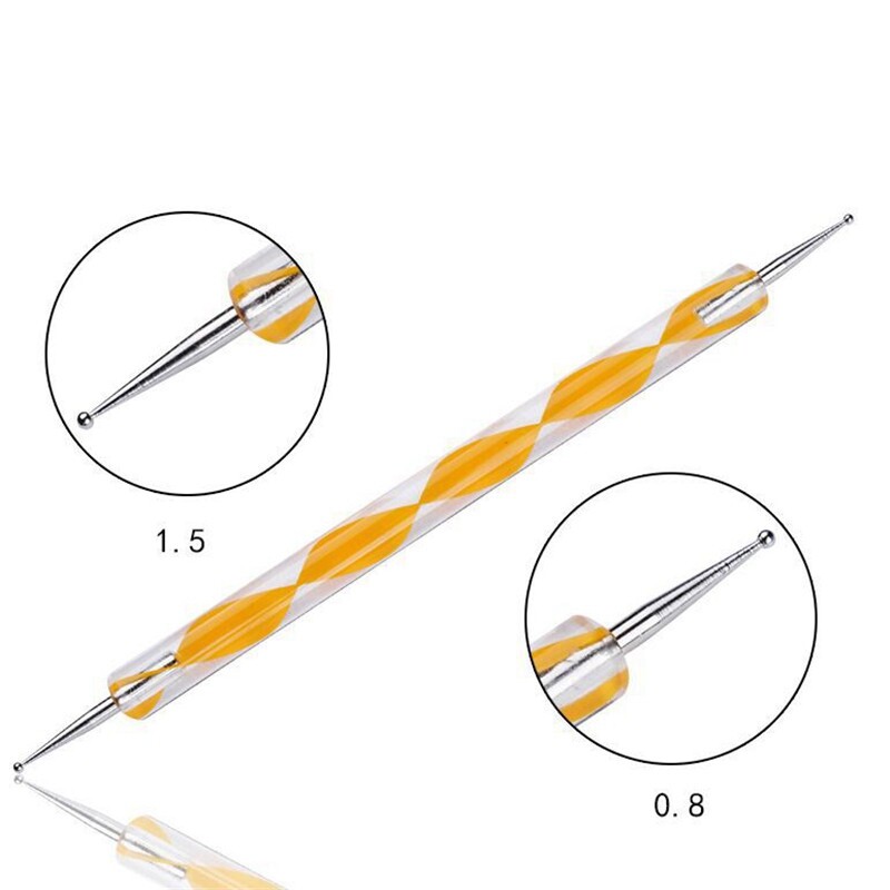 Marbleizing Nail 5x Set Manicure Pen Tool Painting Pen Crystal Art Dotting Kit