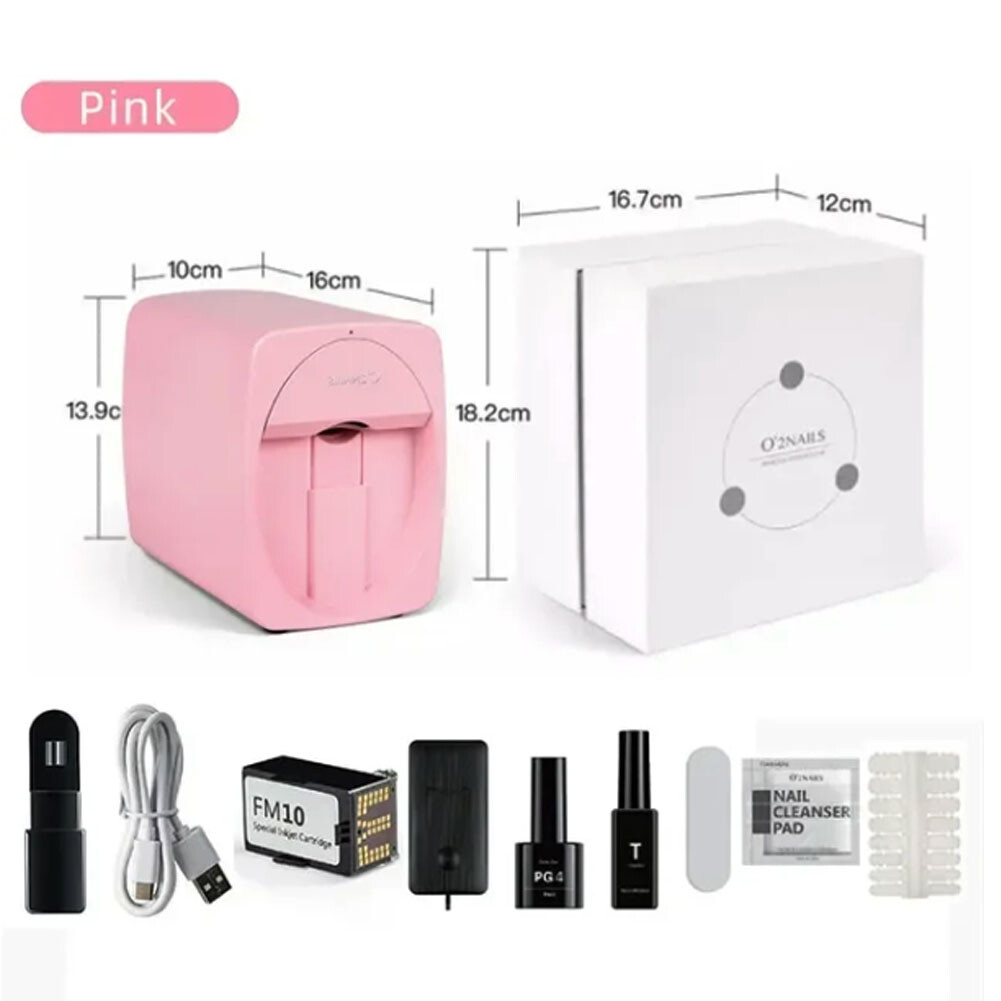 O’2NAILS Portable 3D Nail Printer Mobile APP DIY Nail Art Printing Home Machine