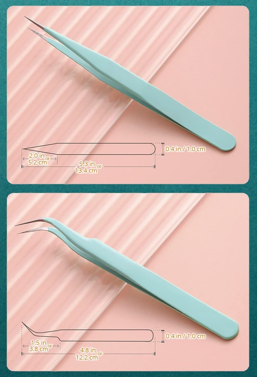 2 Pieces Sticker Tweezers, Cute Craft Tweezers for Stickers, Scrapbooking, Vi…