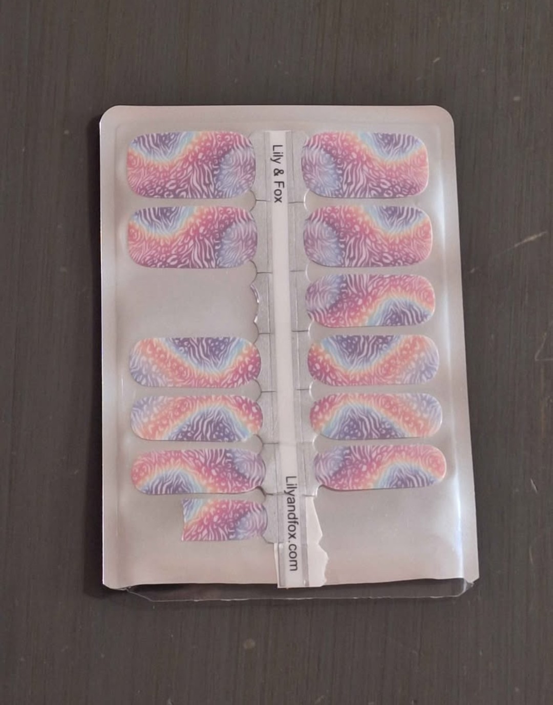 Lily & Fox Multicolor Nail Strips Glitter Matte Patterned Variety Set