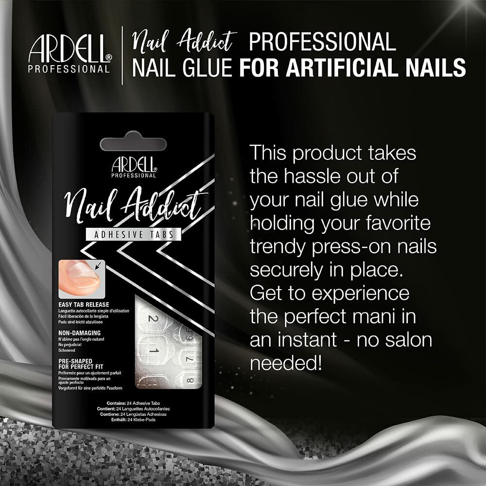 Ardell Adhesive Tabs for use with Artificial Nails, 24 tabs