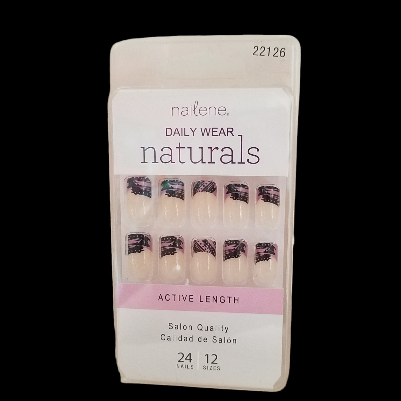 Nailene DAILY WEAR NATURALS Active Length Salon Quality 24 Nails 22126 NO GLUE