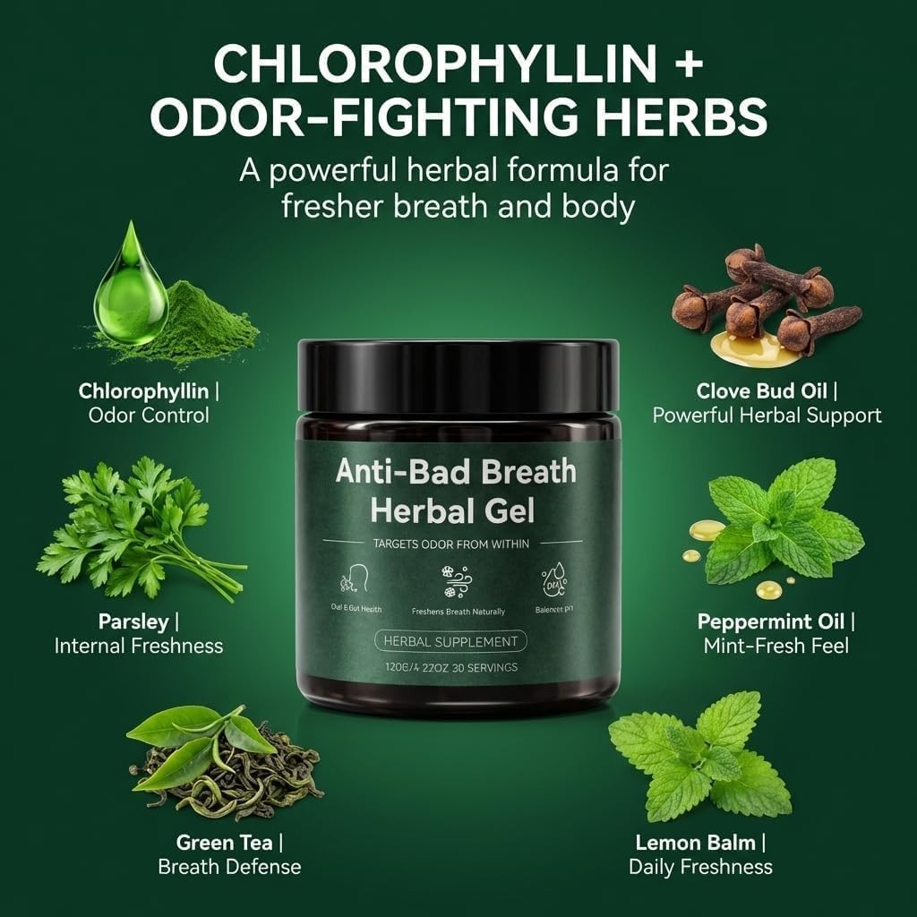 Anti-Bad Breath Herbal Gel Supplement – Body & Breath Odor Control from The Insi