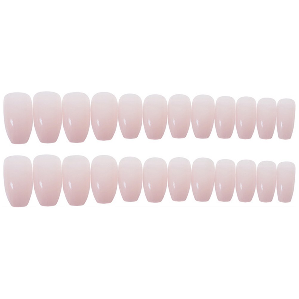 24Pcs Reusable Pink Nail Tips for Women Full Cover False Nails for Nail Art