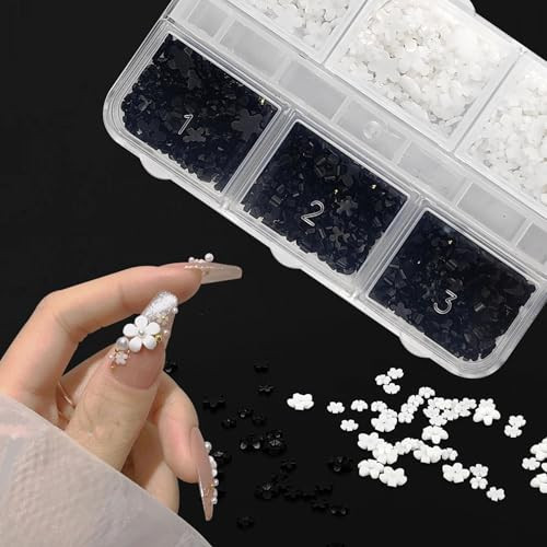 3D Flower Nail Charms,3D Flowers for Nails,More Then 600 Pcs of Mix Colors 3D