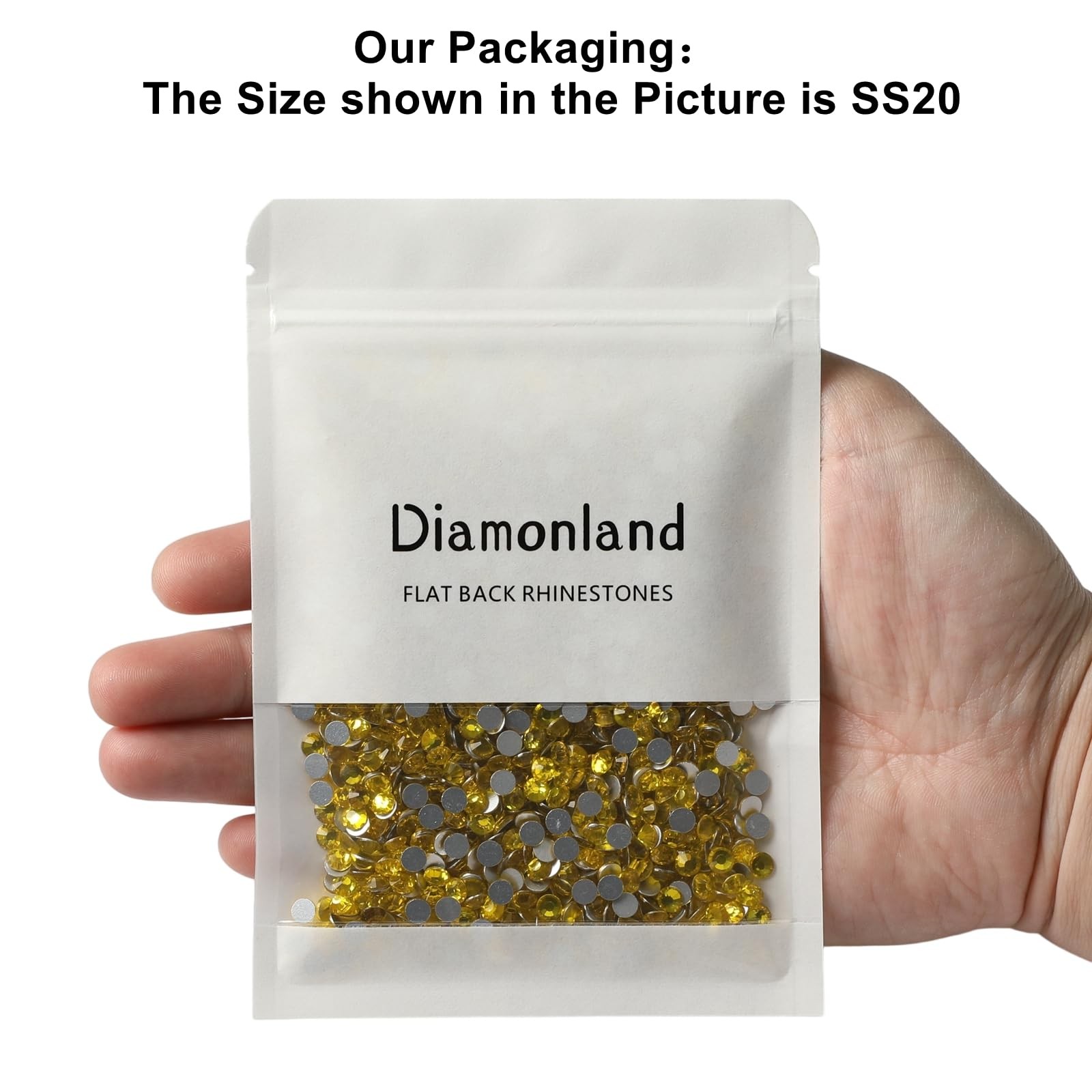 Diamonland Flatback Glass Crystal Rhinestones Rounds Gems for Bedazzling Nail…