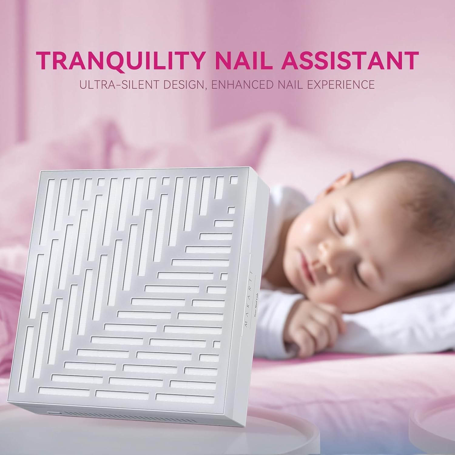 Nail Dust Collector Rechargeable White