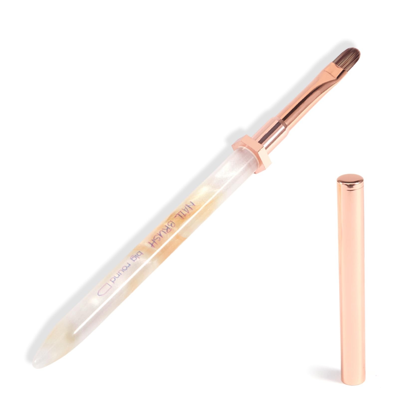 Large Round Tip Nail Art Brush Anti-Roll Nail Brush for Acrylic Application G…