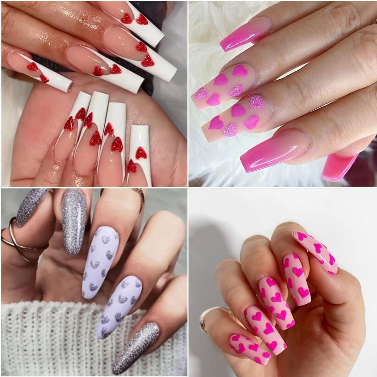 Valentine’s Day Heart Nail Art Decals Self-Adhesive DIY Manicure Decorations
