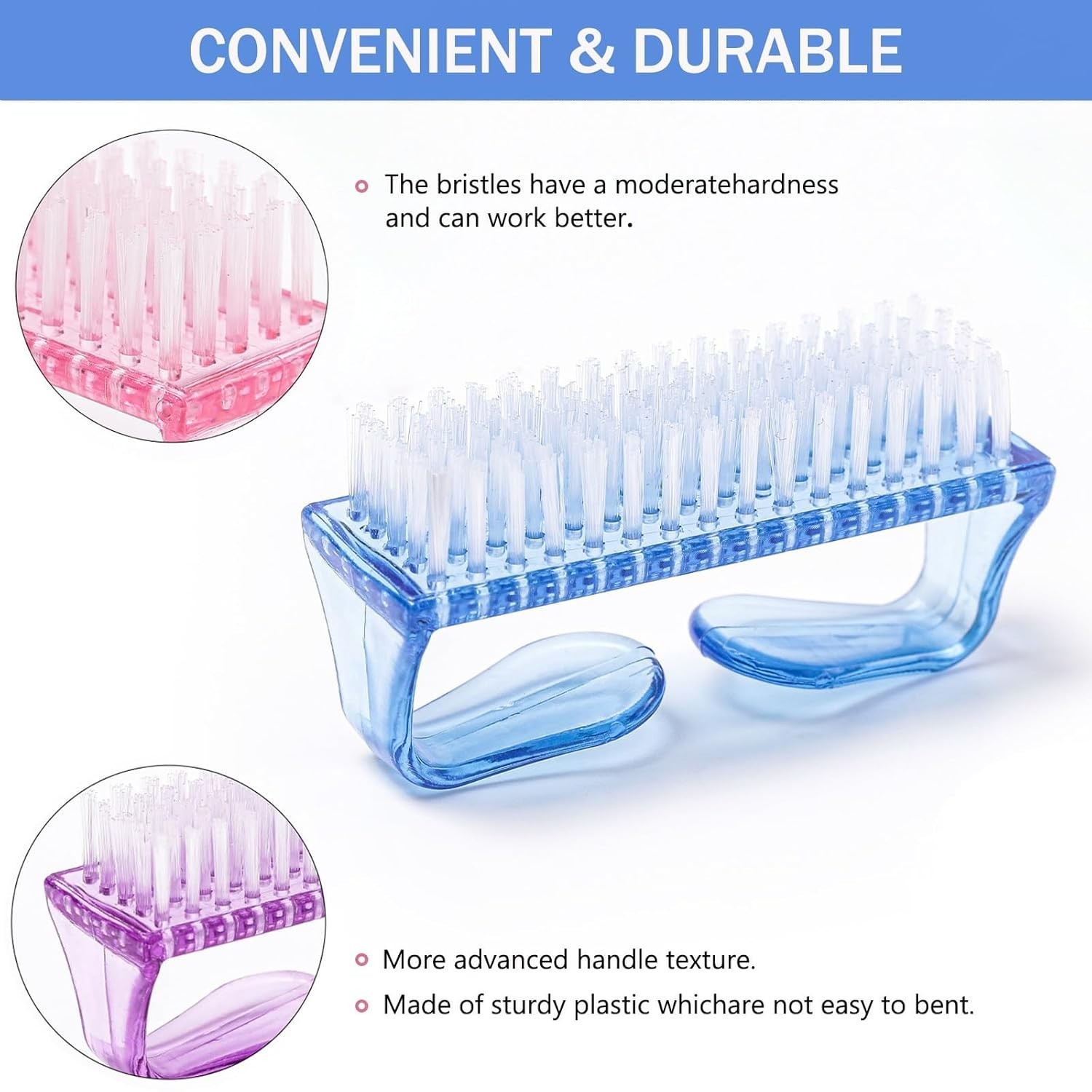 Versatile Nail Cleaning Brushes – Perfect for Home and Travel, 5 Pack