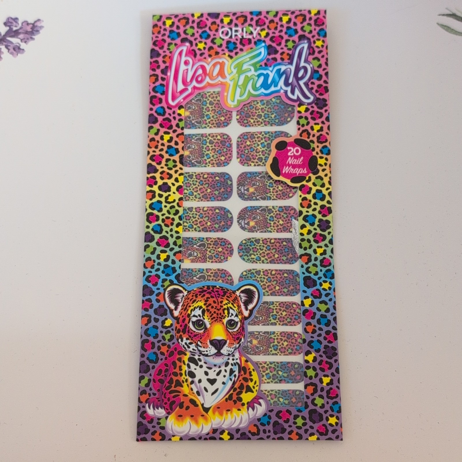 ORLY x Lisa Frank Self-Adhesive Nail Wraps 20ct Multicolor Animal Print Set Of 2