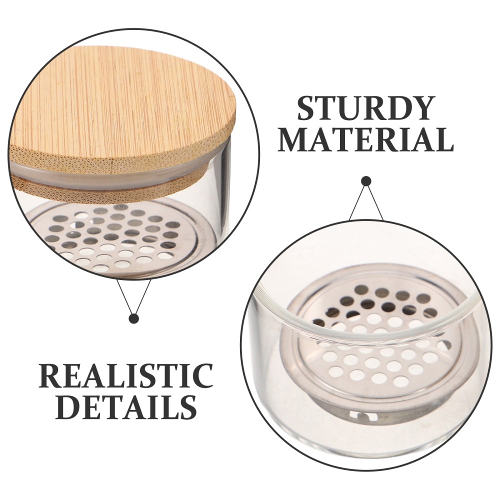 6PCS Nail Brushes Washing Cup – Dappen Dish with Lid and Mesh Layered Acrylic