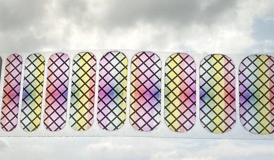 Jamberry Over The Rainbow Fishnet Pride Nail Wraps LGBTQ+ Rare And Retired!