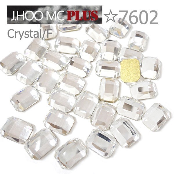 J.HOO Crystal 7602 Emerald Cut Flat Back Rhinestones 8×6mm Nail Art (10pcs)
