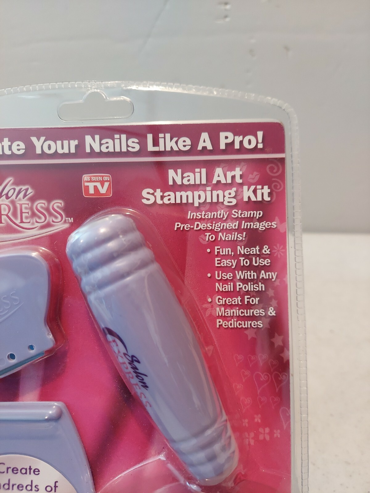 Nail Art Salon Express Stamping Kit NEW! SEALED!-v