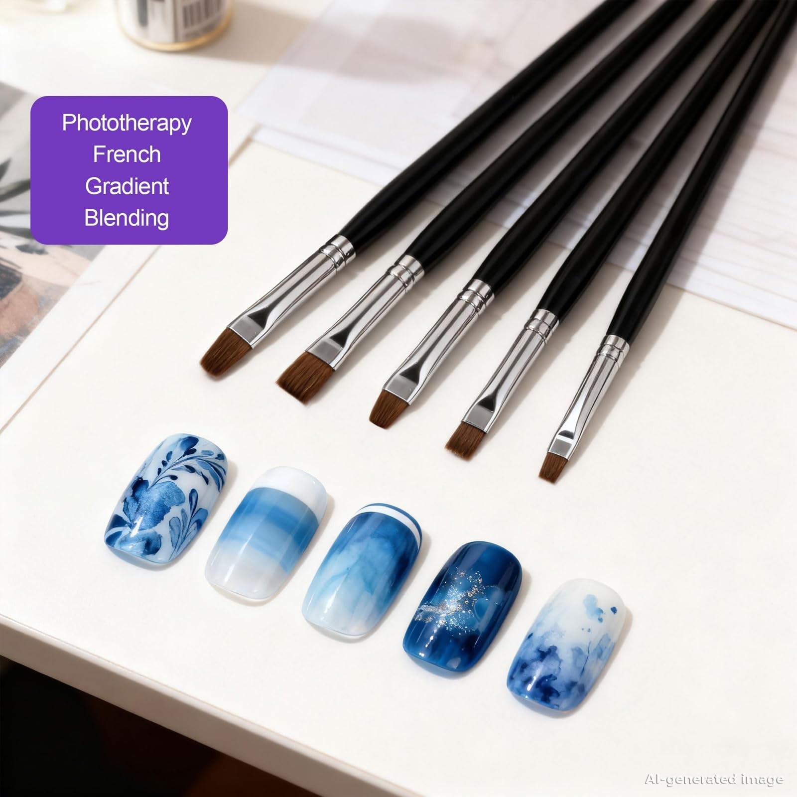 Nail Dotting Tools & Art Brushes Kit, Gel Polish Liner Pens for Nail Design & De