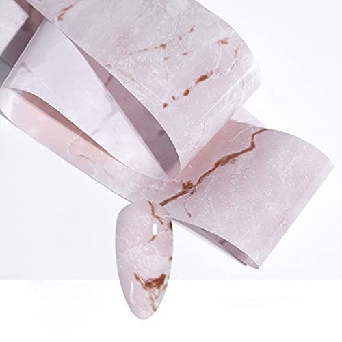 10 Rolls Pink Marbled Nail Transfer Foils Stickers Transfer Tips Manicure KIT1