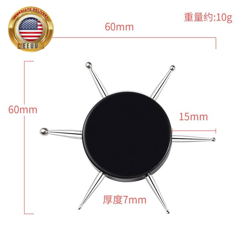3Pcs Black 6-In-1 Circular Dotting Tools – Professional Nail Art Pens for Dot Pa