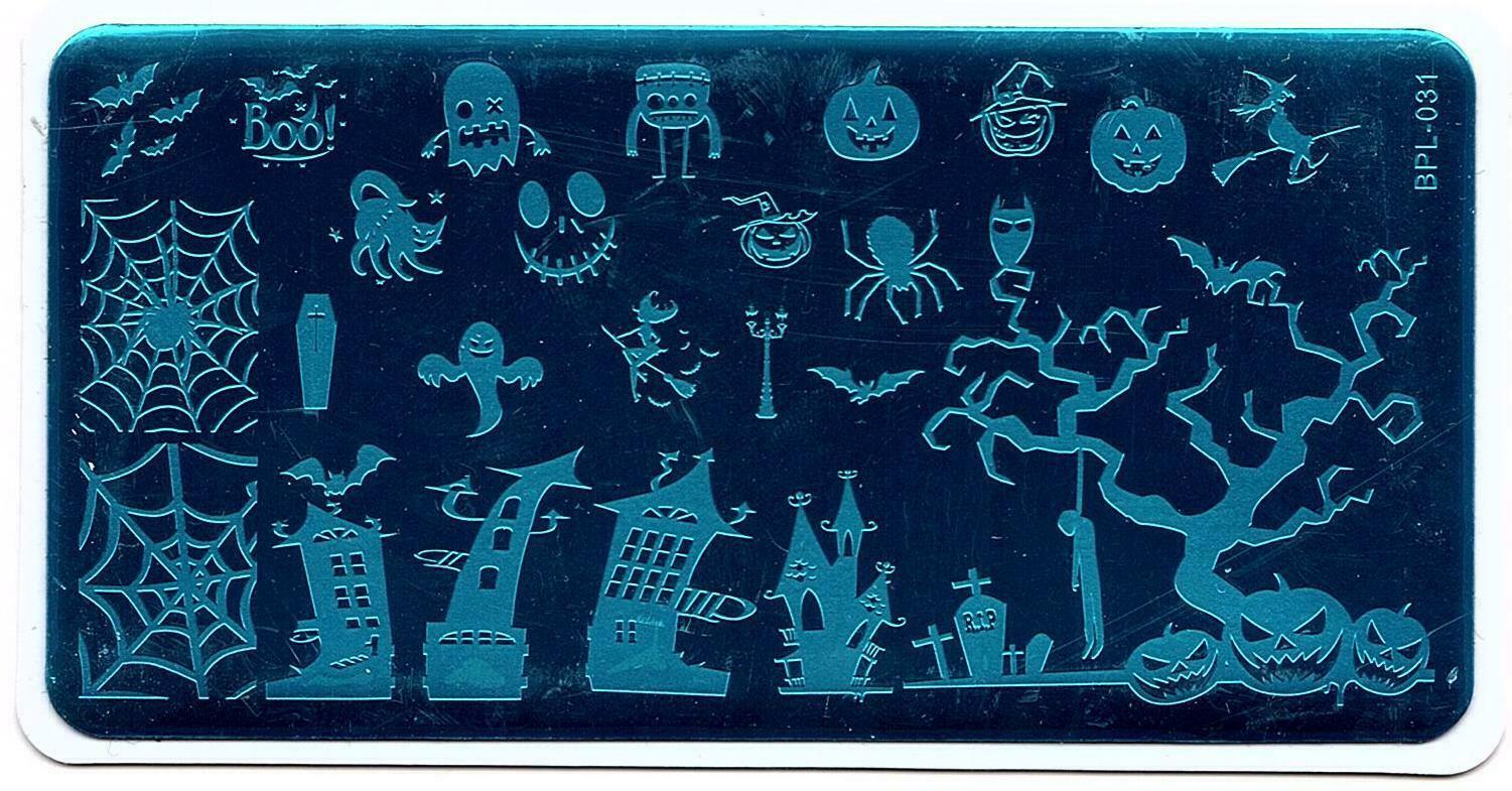 Halloween Designs Nail Art Stamping Stainless Steel Template Stencil Image Plate