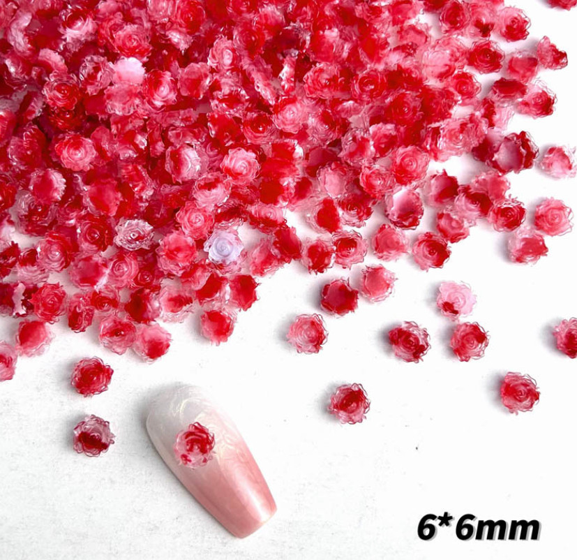20Pcs Nail Art Jewelry Charm Flatback Resin Camellia Rose Flower Decor DIY NH25