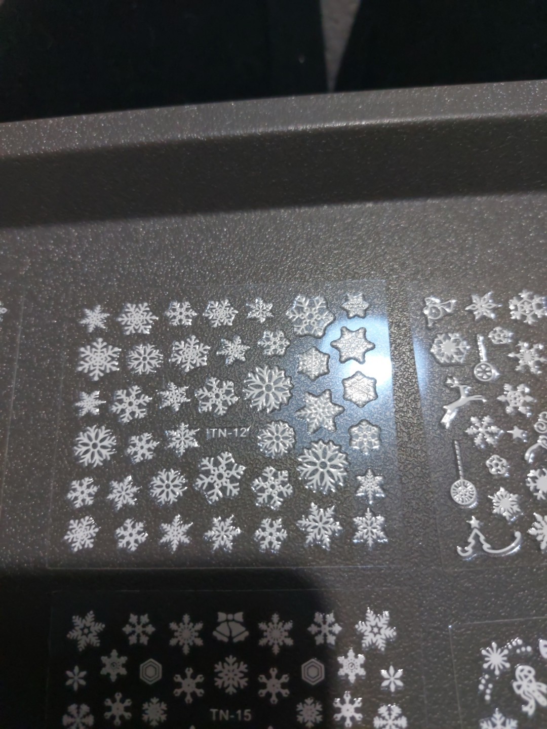 10 X Small Sheets Of White Christmas Nail Art Stickers (D214) New