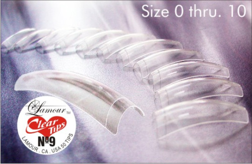 Lamour Nail Tips Crystal Clear – 50ct/bag – (CHOOSE FROM SIZE 0-10) *