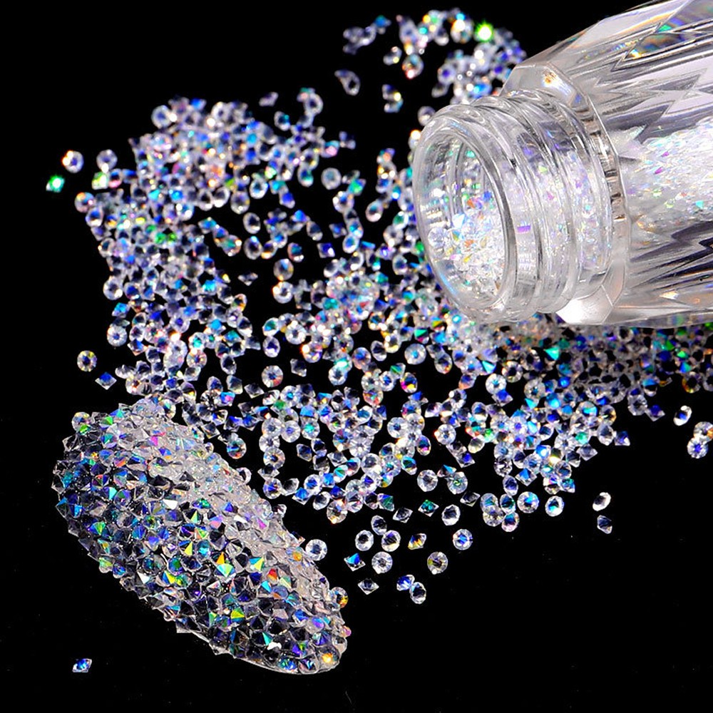 5000PC DIY Micro Crystal 3D Nail Art Zircon Rhinestone 1.2mm Beads Decor Sticker
