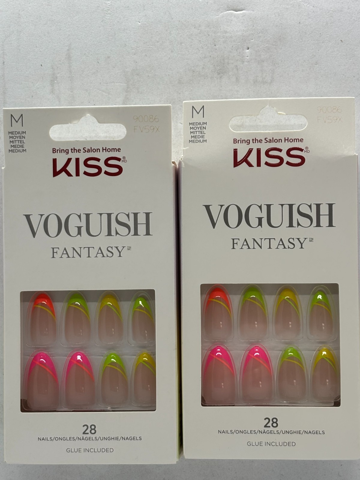 Kiss Voguish Fantasy Nail Kit, Medium, FV59X, 2 x 28, FREE SHIPPING!