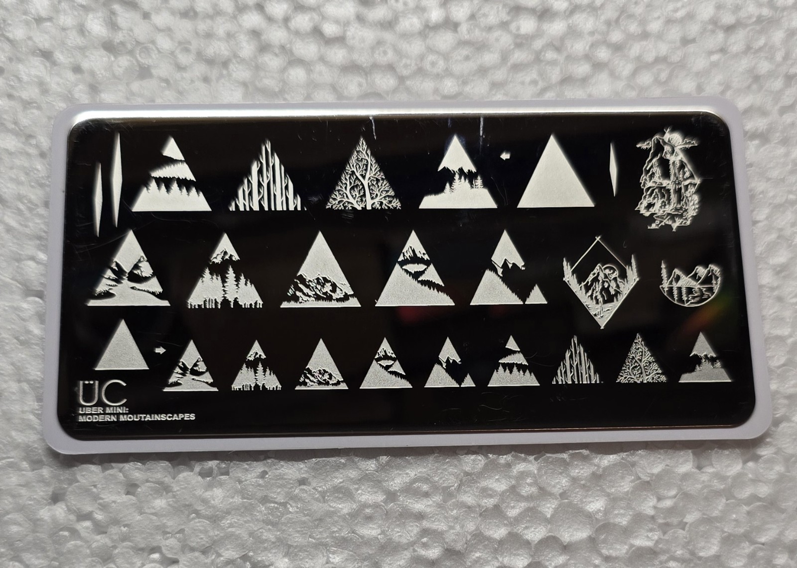 UC Uber Chic Modern Mountainscapes Trail Hiking Scout Mountain Nail Stamp Plate