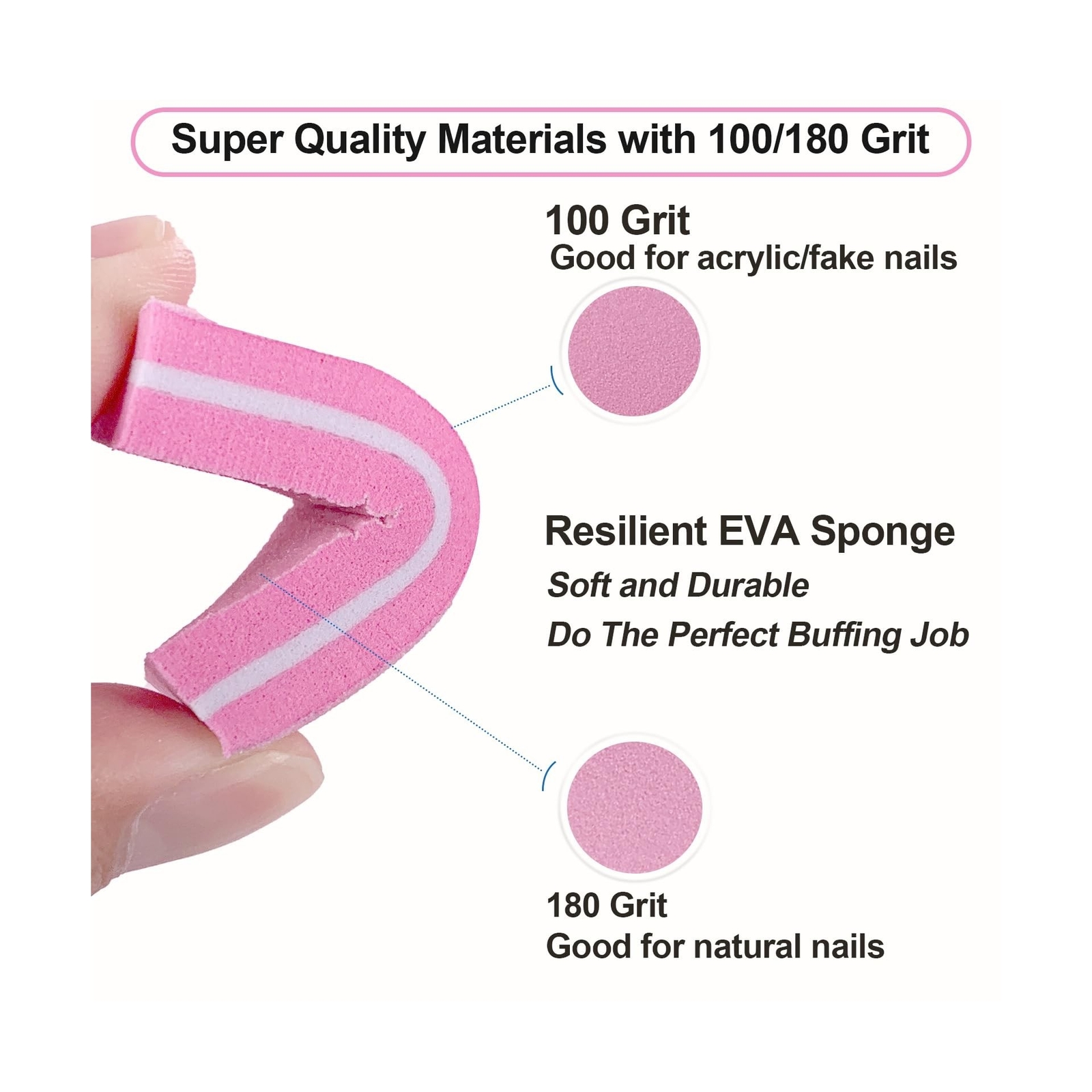 Nail Buffers (60 Pack), Buffer Block Nail File for Acrylic Nails and Natural …