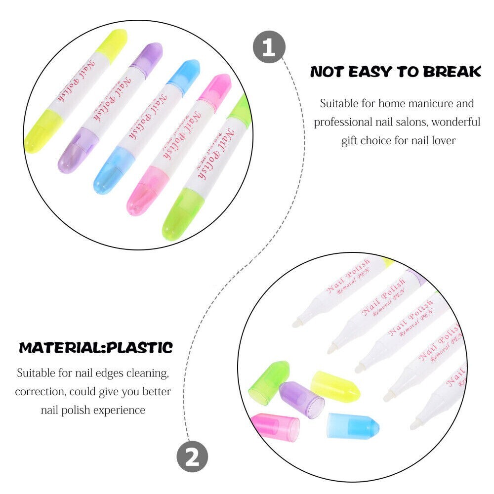 1 PC NAIL POLISH REMOVER Corrector Pen Art Varnish Correction Pens+ 3 Tips FREE
