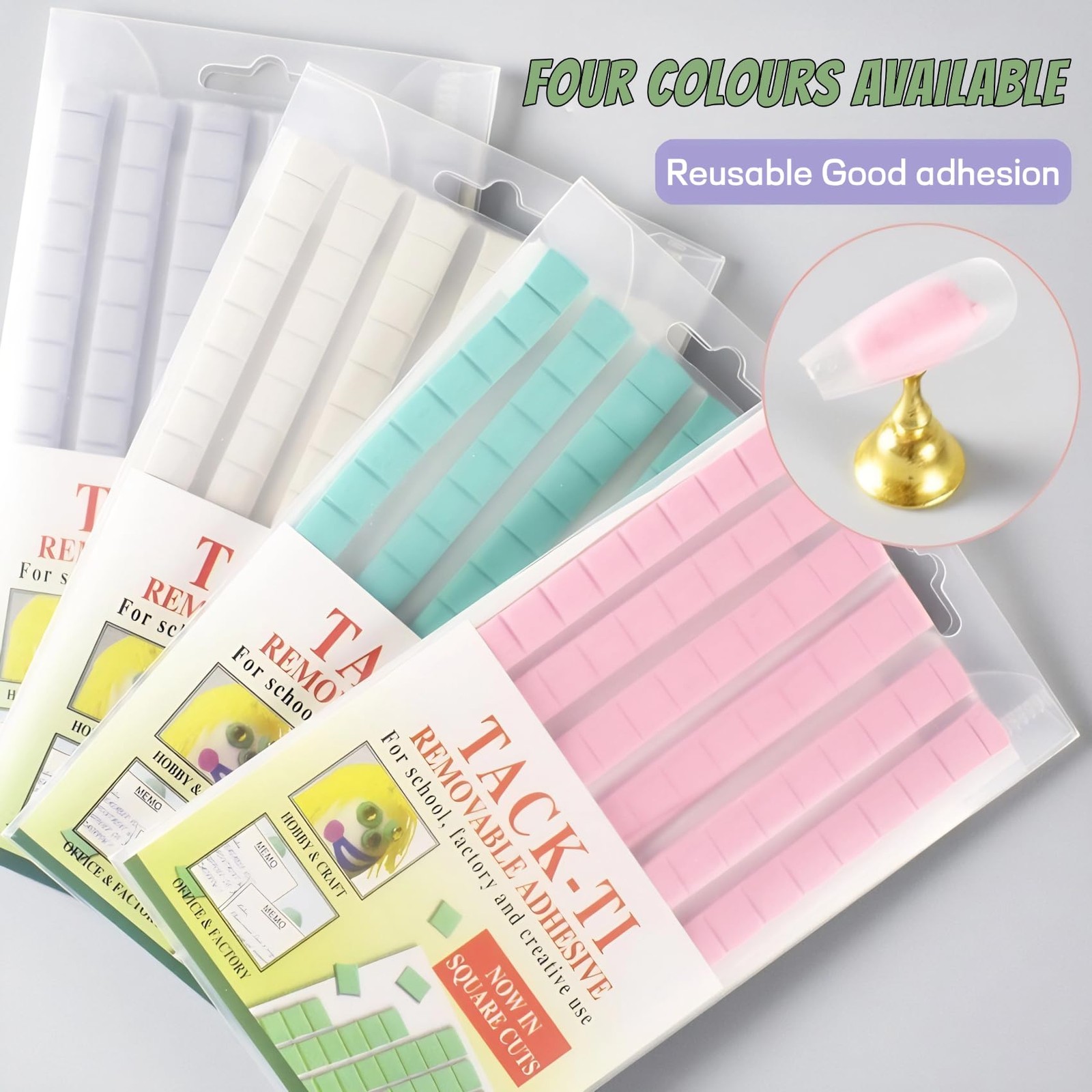 Gueiddi Reusable Nail Art Clay, Nail Glue Clay DIY Professional Fake Nail Tip…