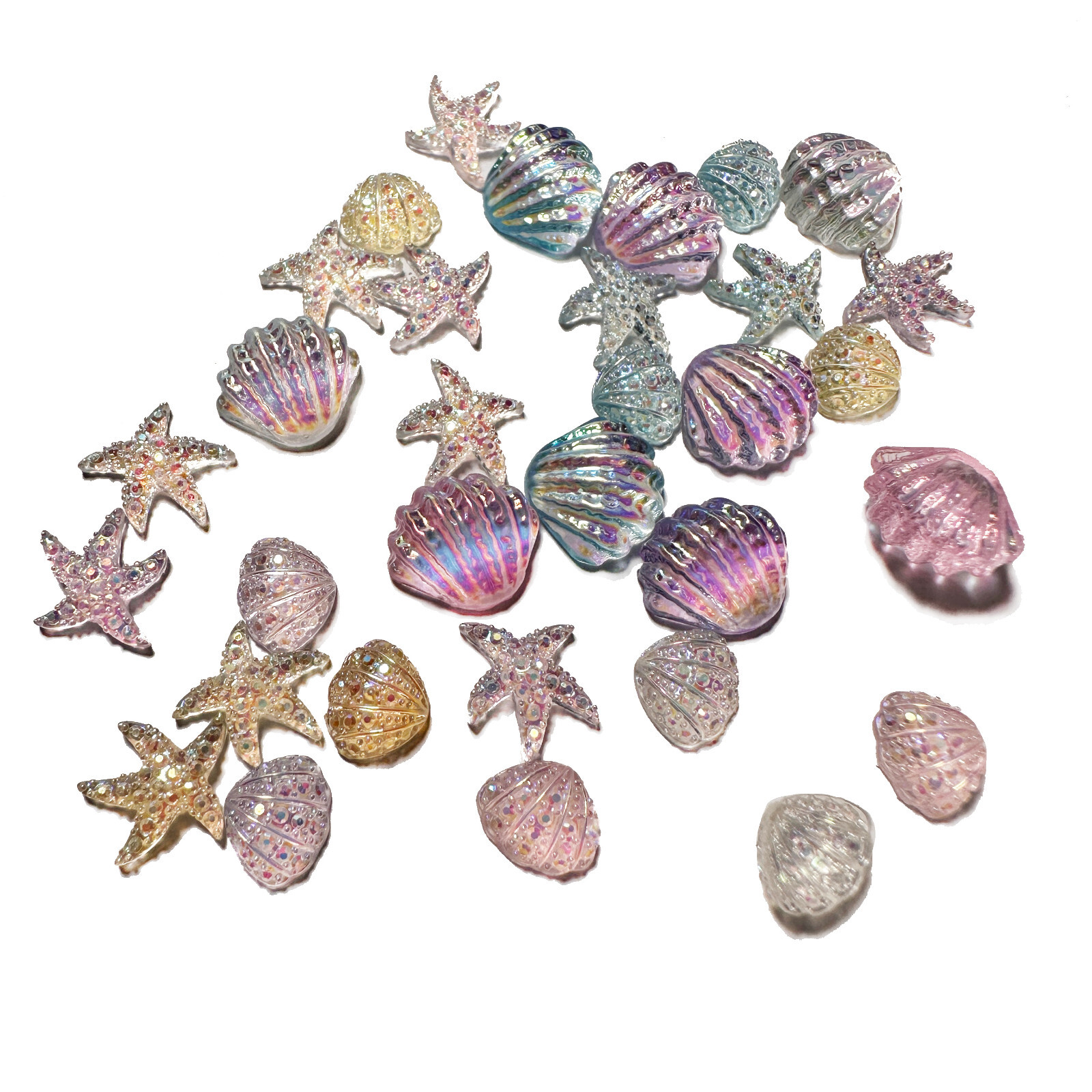 [‌DDP] Resin Nail Charms Shell Conch Starfish Shiny Nail Art Decoration