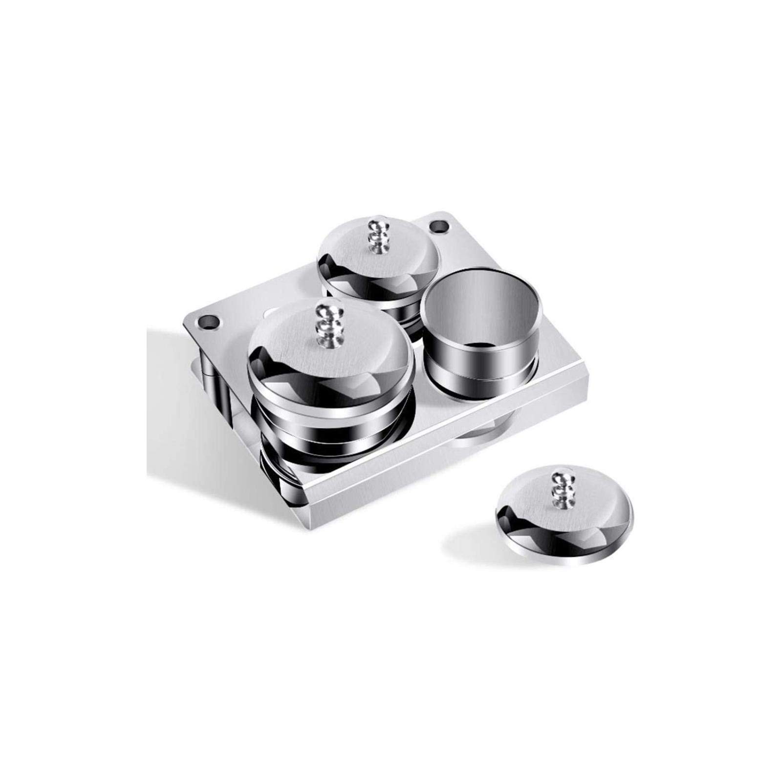 3pcs/set Nail Art Powder & Liquid Cup, Stainless Steel Acrylic as shown