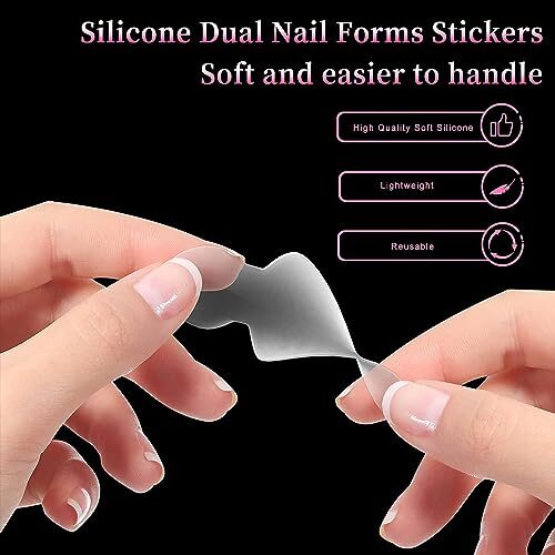 288PCS Nail Dual Forms for French Nails, Dual Nail Forms Molds Acrylic Nail