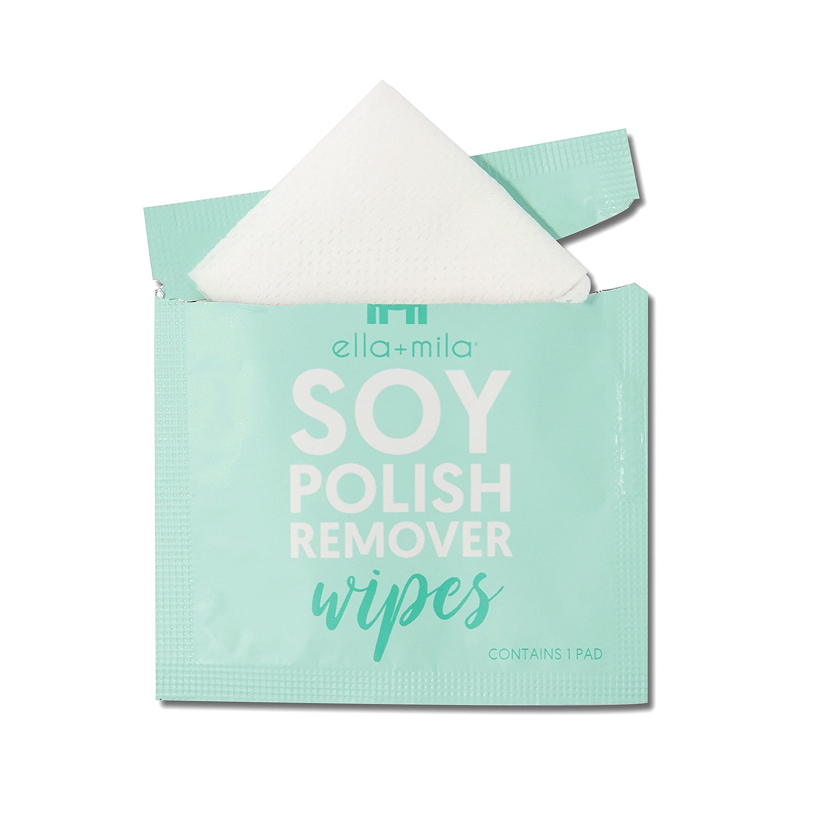 ella+mila Soy Nail Polish Remover Wipes – Non-Acetone, 12 Count (Pack of 1)